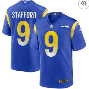 “2025 MVP” Men's Los Angeles #9 Rams Matthew
Stafford Nike Royal Jersey